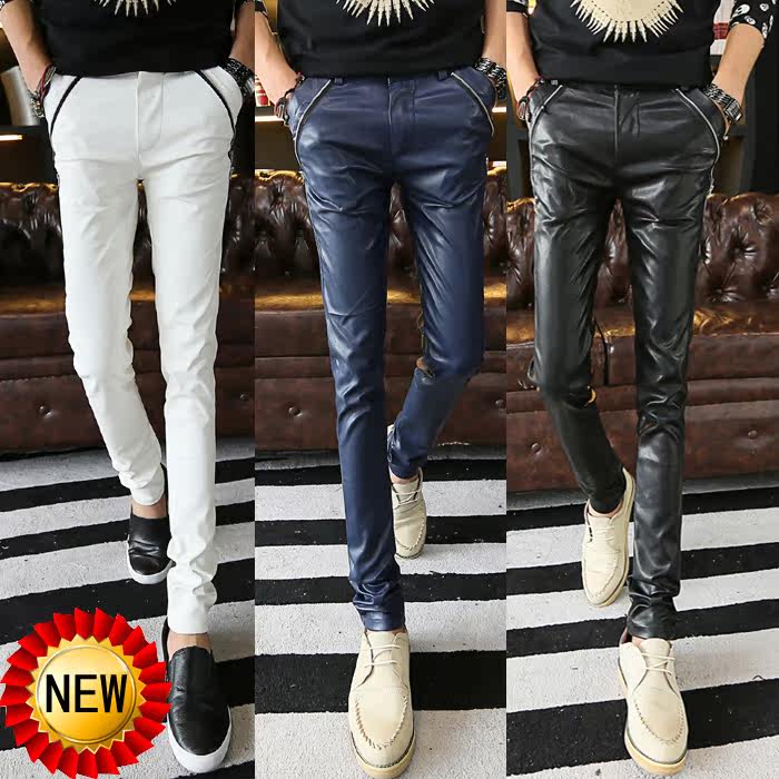 Pantalon cuir homme pantalons fuselés - Ref 1483645 Image 1