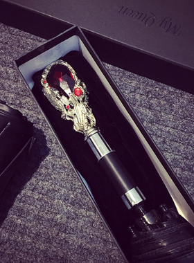 潮牌红宝石水晶黑胶伞防晒太阳伞遮阳伞韩国小黑伞女两用雨伞折叠