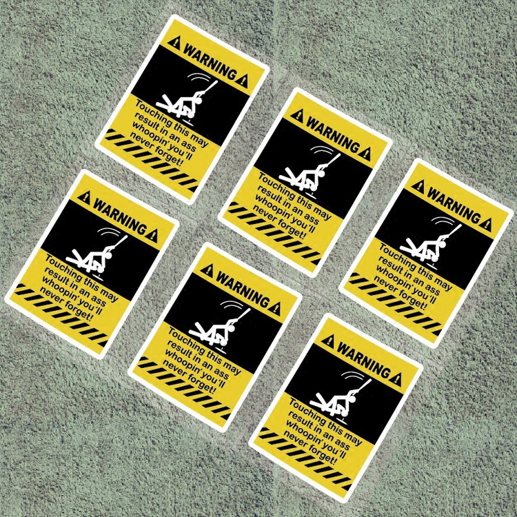 牛牛潮贴禁止触摸别碰我车反光创意搞笑贴纸三角窗玻璃车贴划痕贴