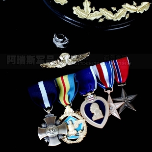 美国国勋章 十字 铜星银星 紫心 银星勋章 勋略 金属徽章