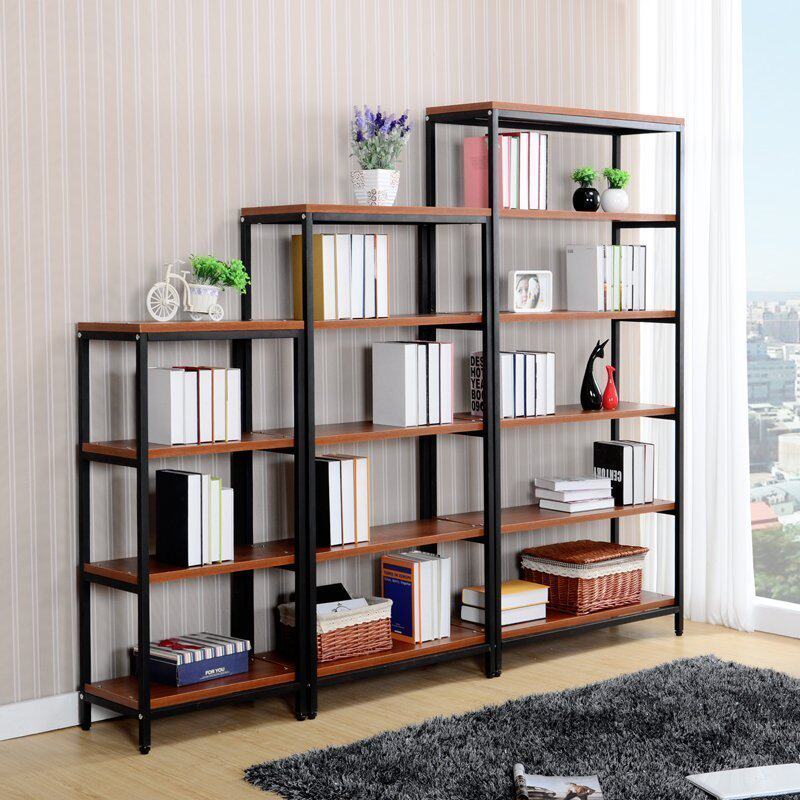 特价包邮钢木书架结构书柜组合陈列架隔断木架展示柜置物架精品柜