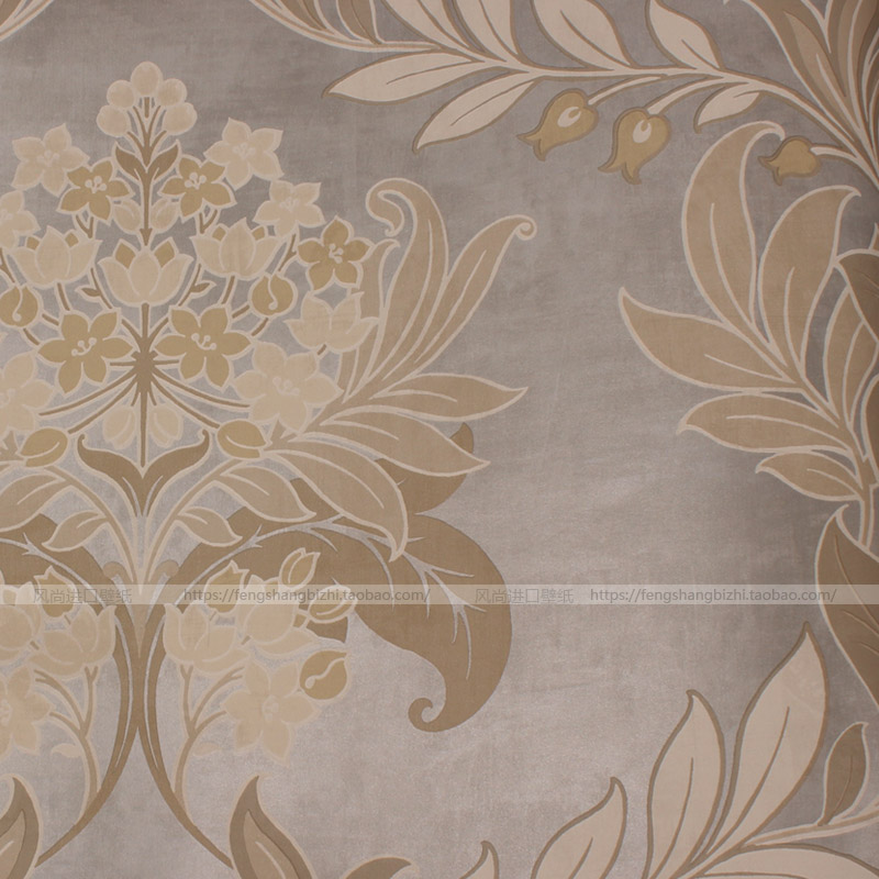 花纹几何美式复古客厅进口壁纸