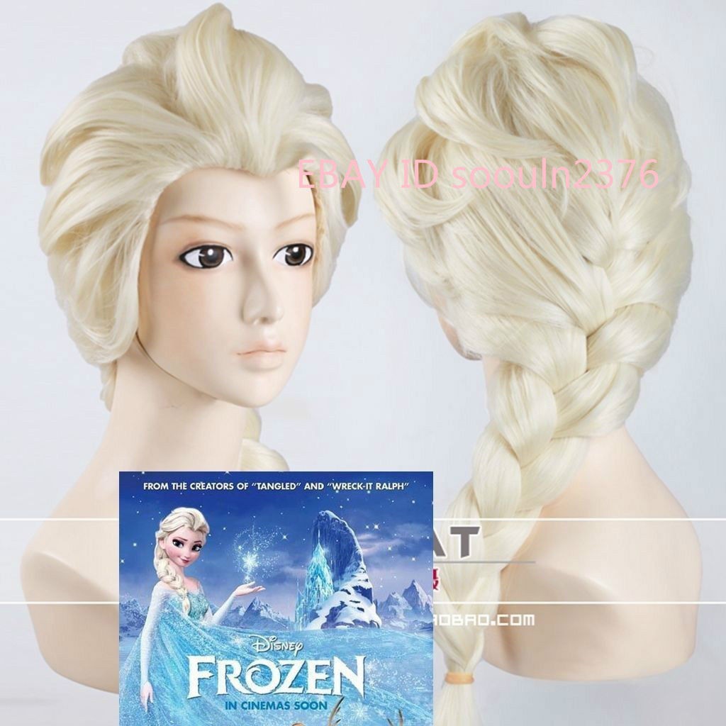 Movies FrozenSnow Queen Elsa Blonde WeavingBraidCosplay Wig在类目 模玩/动漫/周边/cos/桌游, Cosplay服饰/道具/服务, COSPLAY配件/道具/人偶服中 - 来自Buy2taobao.com提供专业的淘宝代购服务