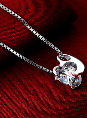 S925纯银项链女款锁骨链饰品颈链