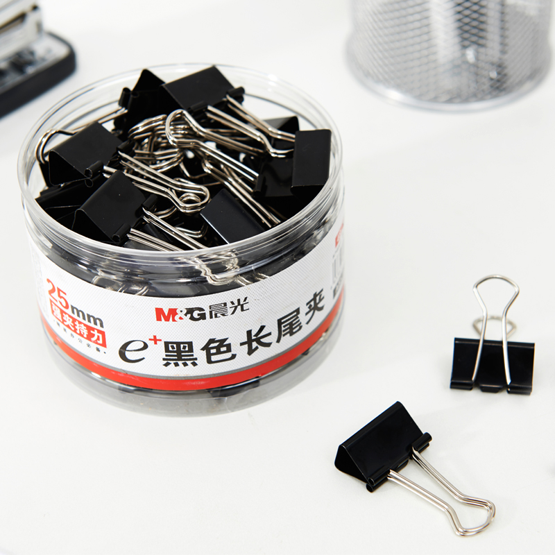 ³¿¹âÎľߺÚÉ«³¤Î²Îļþ¼ÐÑàβÌúƱ¼Ð15/19/25/32/41mm ABS92733