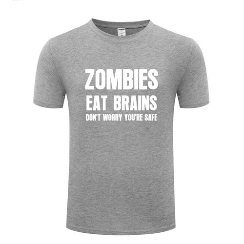 T恤男 Zombies Eat Brains Don't Worry You're Safe - Sarcastic - 封面