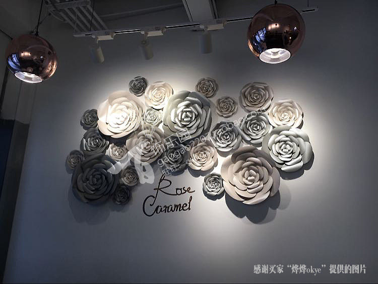 婚庆展会店面装饰纸艺花装饰墙