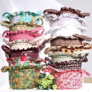 外贸原单家居布艺收纳篮韩式 田园风玩具内衣杂物整理框机洗收纳筐