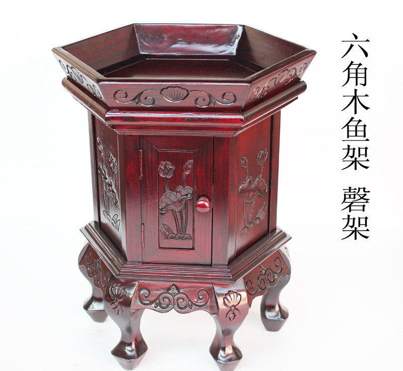 实木用品木鱼铜磬底座