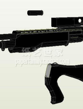 需自己做 70130 SPAS 特种多功能自动霰弹枪 散弹枪 3D纸模型DIY