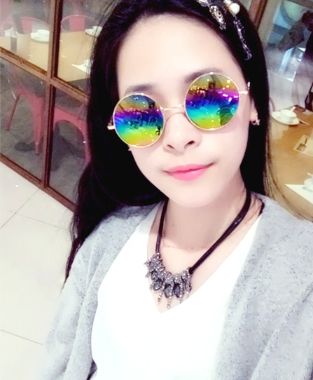 新款圆形偏光太阳眼镜潮男女圆框复古太子眼睛个性时尚街拍墨镜