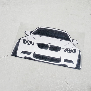 汽车反光贴纸 E92 M3车型低趴改装车贴 恐高症贴 修补划痕