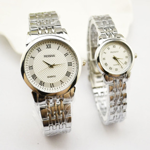 韩版 男女士手表石英表钢带防水手表休闲情侣表腕表厂家直jhlf