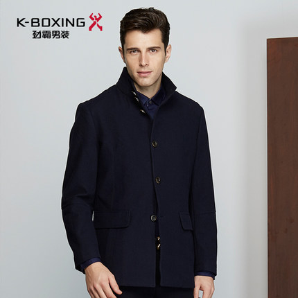 劲霸毛呢大衣 秋冬商务修身毛呢外套 男士羊毛呢大衣|BFWX4549