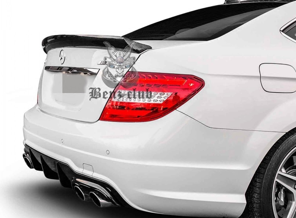 两门C级 W204 C180 C250 C350 C63 coupe 改装 碳纤尾翼 定风翼