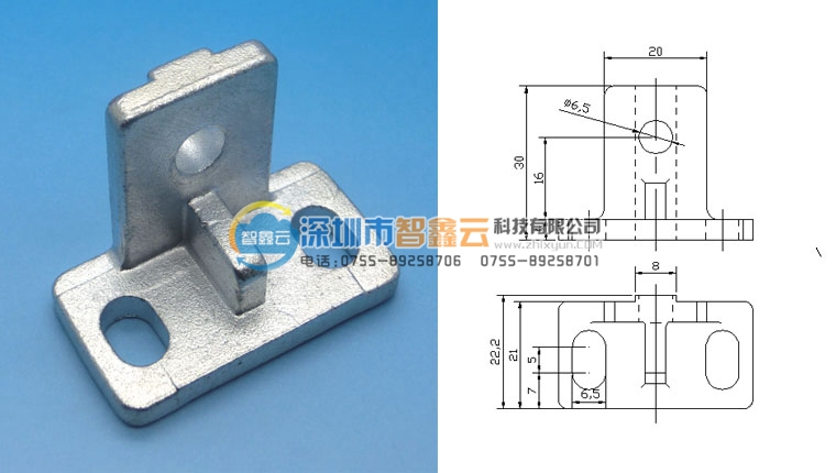 机械手配件L型固定块NGL-T02天行铝型材JE40D050铝条L连接固定块