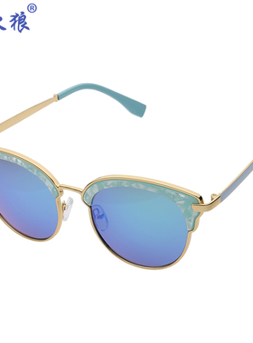 太阳镜女潮偏光开车墨镜个性圆脸明星款威狄狼可配近视墨镜 11267