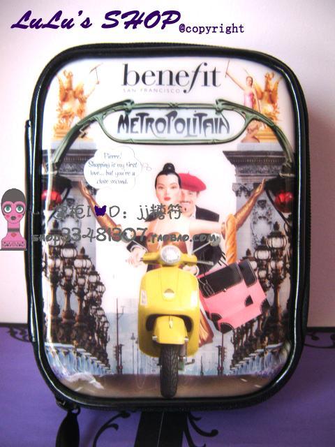Benefit贝玲妃红粉娇娃LENA/GABBI漆皮机车包化妆包