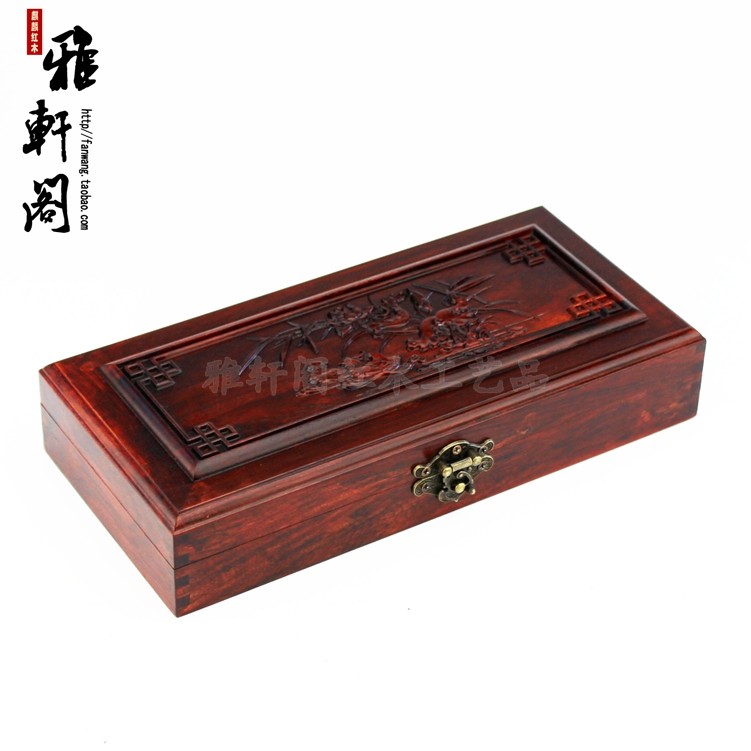 红酸枝老红木首饰盒项链盒珠宝玉器金银首饰收纳盒工艺品收藏
