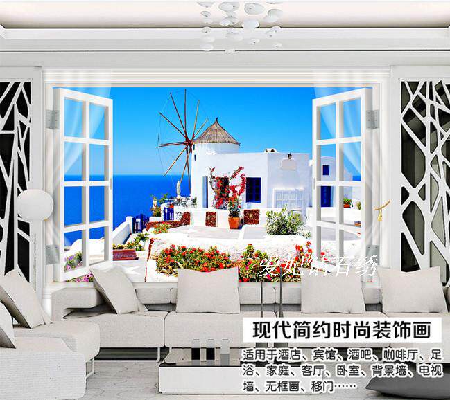 新款带钻石十字绣客厅超大幅方钻满钻贴钻钻石画爱情海电视背景墙