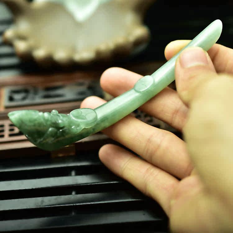 玉器精工烟嘴缅甸玉翡翠A货高档