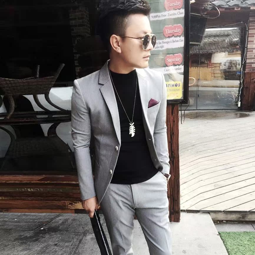 Costume homme en coton pour automne - Ref 1578925 Image 1