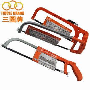 。三圈工具手拉锯12寸钢锯架手工锯 半自动锯弓锯弓架锯条手锯锯