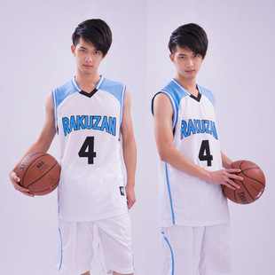 背心 黑子 篮球衣 洛山高校4号赤司征十郎篮球服套装 定制 篮球