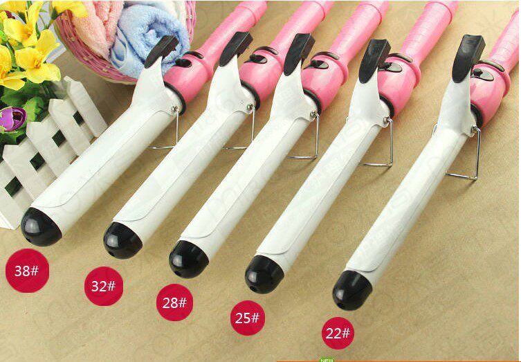 包邮正品电卷棒陶瓷电棒粉色卷发棒 大号梨花头蛋卷头卷发器工具