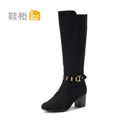 Shoebox coarse with women's shoes women's boots high heels shoes winter boots high boots with round head Knight 1114505250