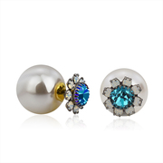 Mu-Mu-phantom singular Korea temperament earrings fashion faux pearl earrings are hypoallergenic accessories before and after women 948