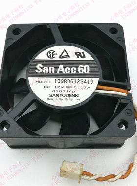 原装日本Sanyo/三洋散热风扇109R0612S4196025 12V 0.17A 2线滚珠