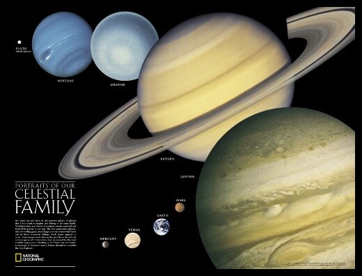【预售】The Solar System, 2-Sided, Laminated