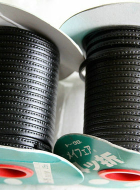 304D 日本进口 黑色系 仿皮绳带5mm宽 4元1米