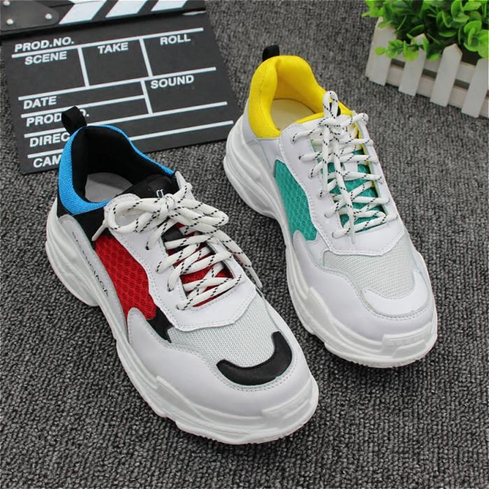 冰洁女鞋春新款专柜正品女真皮运动鞋旅游镂空单鞋老爹鞋9962-16