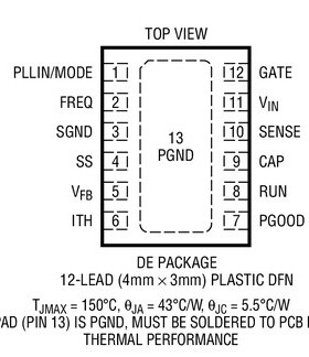 LTC3864EDE LTC3864IDE LTC3864HDE LTC3864MPDE LTC3864 DFN
