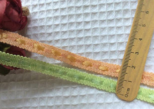 16D客供 2色入 穿细丝带棉麻线小花边 9mm宽 1.8元1米