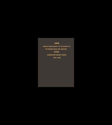 【预售】Annual Bibliography of the History of the Printed