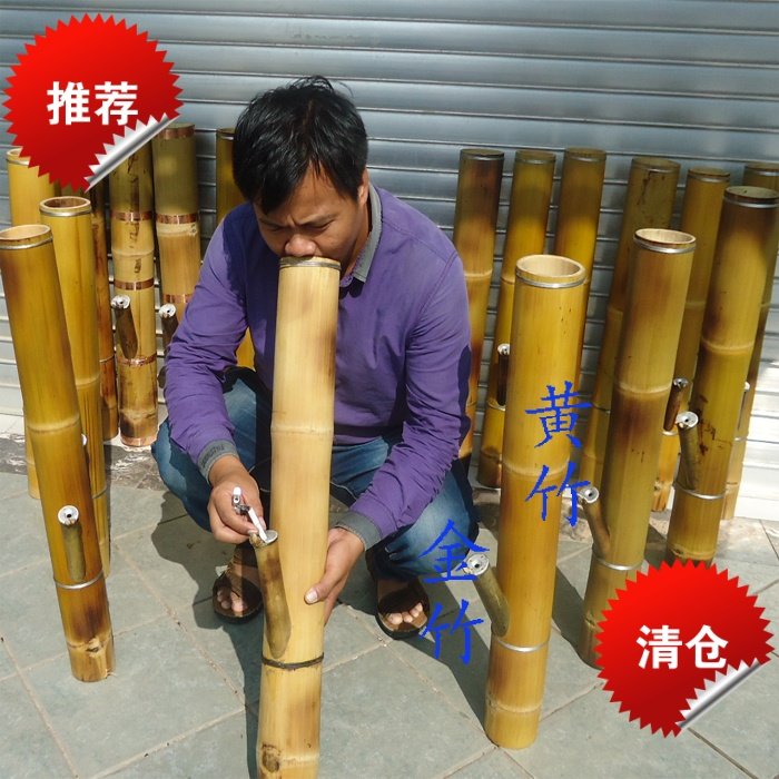 云南十八怪竹筒当烟袋竹木烟筒竹烟袋烟具