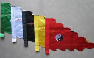 刺绣工艺品太极八卦旗五行令旗道具双面绣刺绣五方旗 五色旗 定制