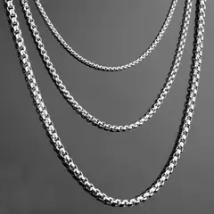 Does Not Fade! Domineering and Personalized Men's Titanium Steel Necklace Korean Style Fashionable Thick Long Clavicle Necklace Without Pendant