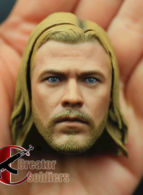 森哥 1:6 兵人 HT 复仇者联盟 雷神托尔 头雕  带替换发