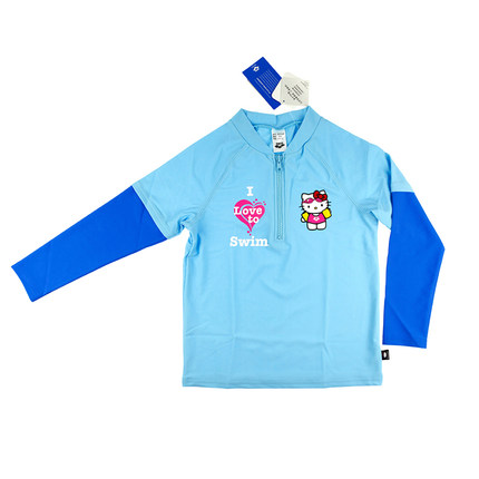 阿瑞娜儿童游泳衣沙滩长袖防晒衣 Hello Kitty度假游泳防晒服
