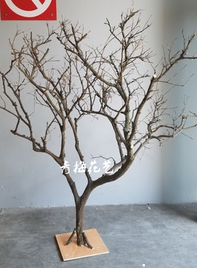 定制造型仿真实木本色枯树干树枝