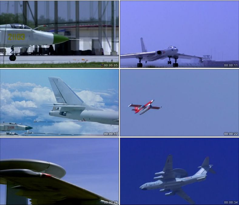 战斗机直升机侦察机通信机电子对抗机运输机加油机实拍视频素材