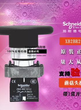 施耐德 XB2BR21C =ZB2BZ101C+ZB2BR2C蘑菇头按钮开关60MM复位黑色