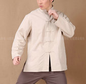 厂家直销 春秋中式 打底衫 衬衫 纯棉粗布男士 长袖 唐装