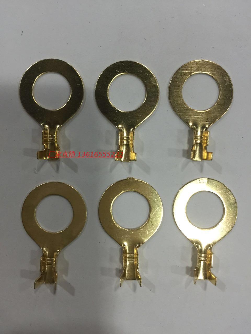 HS包邮10.2圆形接线片0.5厚压制1-1.5平方B脚2000只外径19大型