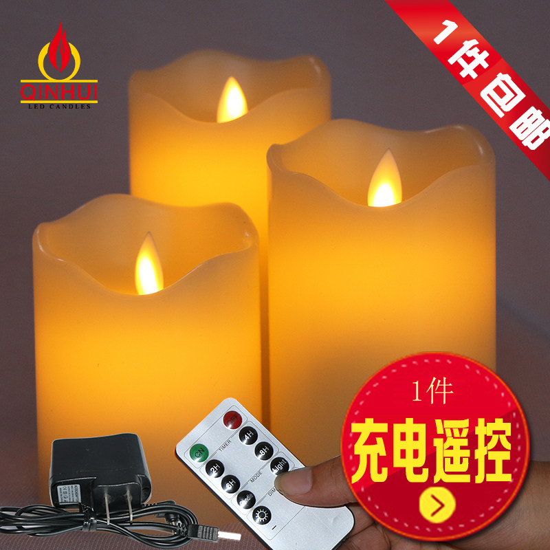 充电遥控波口led电子蜡烛灯仿真石蜡灯婚庆表白浪漫派对供佛蜡烛