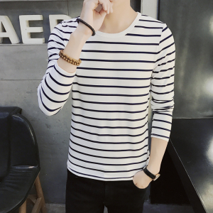 男士圆领长袖t恤